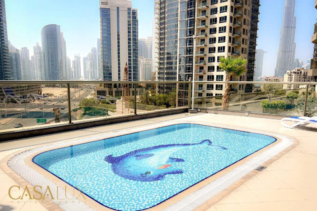 Lovely Big Studio W/ Burj Khalifa View In Downtown Dubai Exterior photo